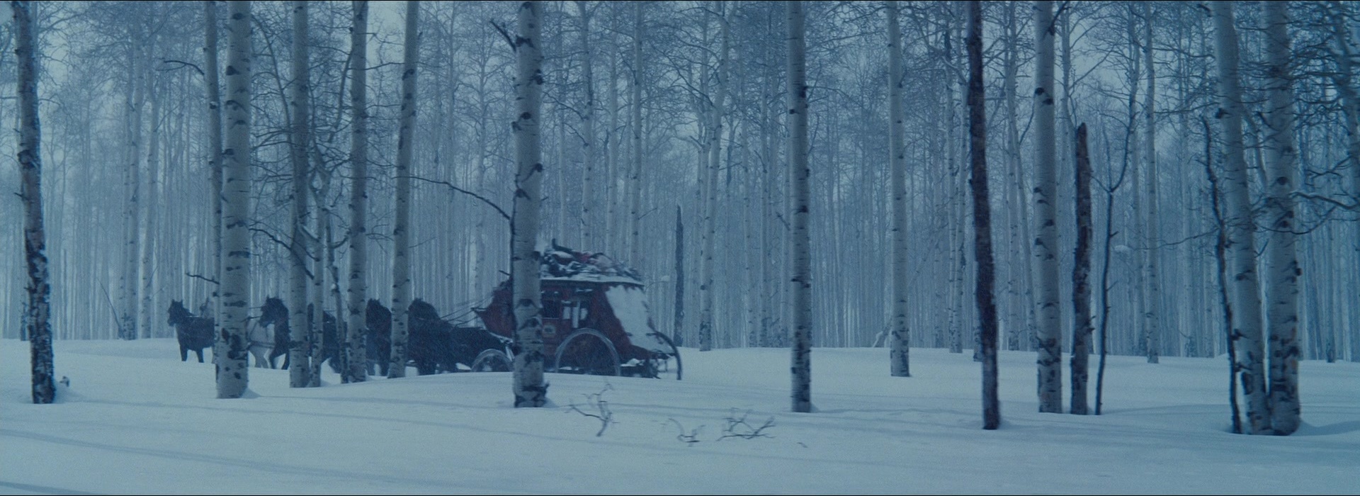 The Hateful Eight (2015), wide, 2.74:1 — film still
