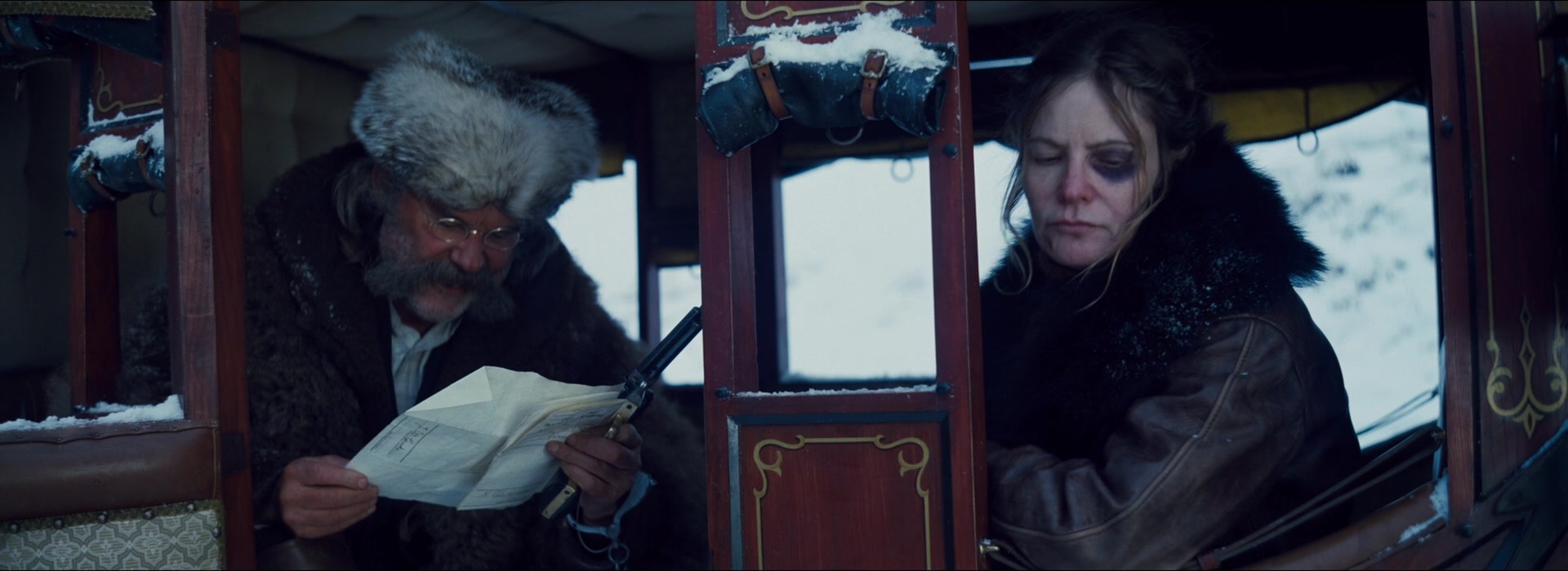 The Hateful Eight (2015), wide, 2.74:1 — film still