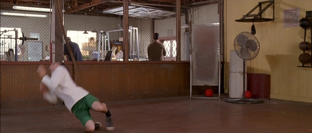 Wide shot frame from Dodgeball: A True Underdog Story — shirt, person, footwear
