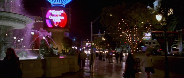 Wide shot frame from Dodgeball: A True Underdog Story — walking, street, night
