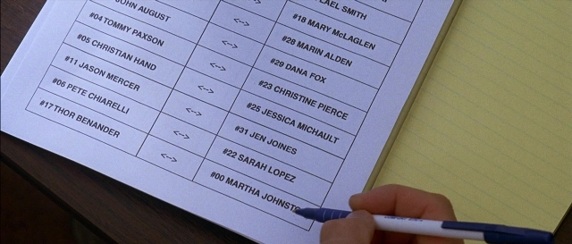 Frame from Dodgeball: A True Underdog Story — table, hand, penguin