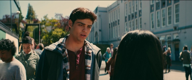 Wide shot frame from To All the Boys I've Loved Before — standing, walking, street