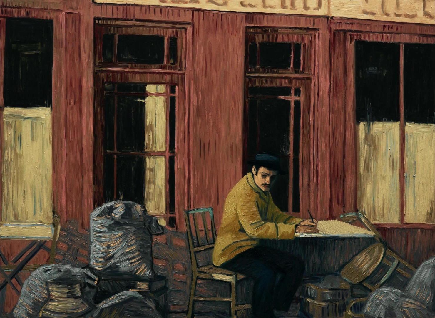 Loving Vincent (2017), wide, 1.37:1 — film still