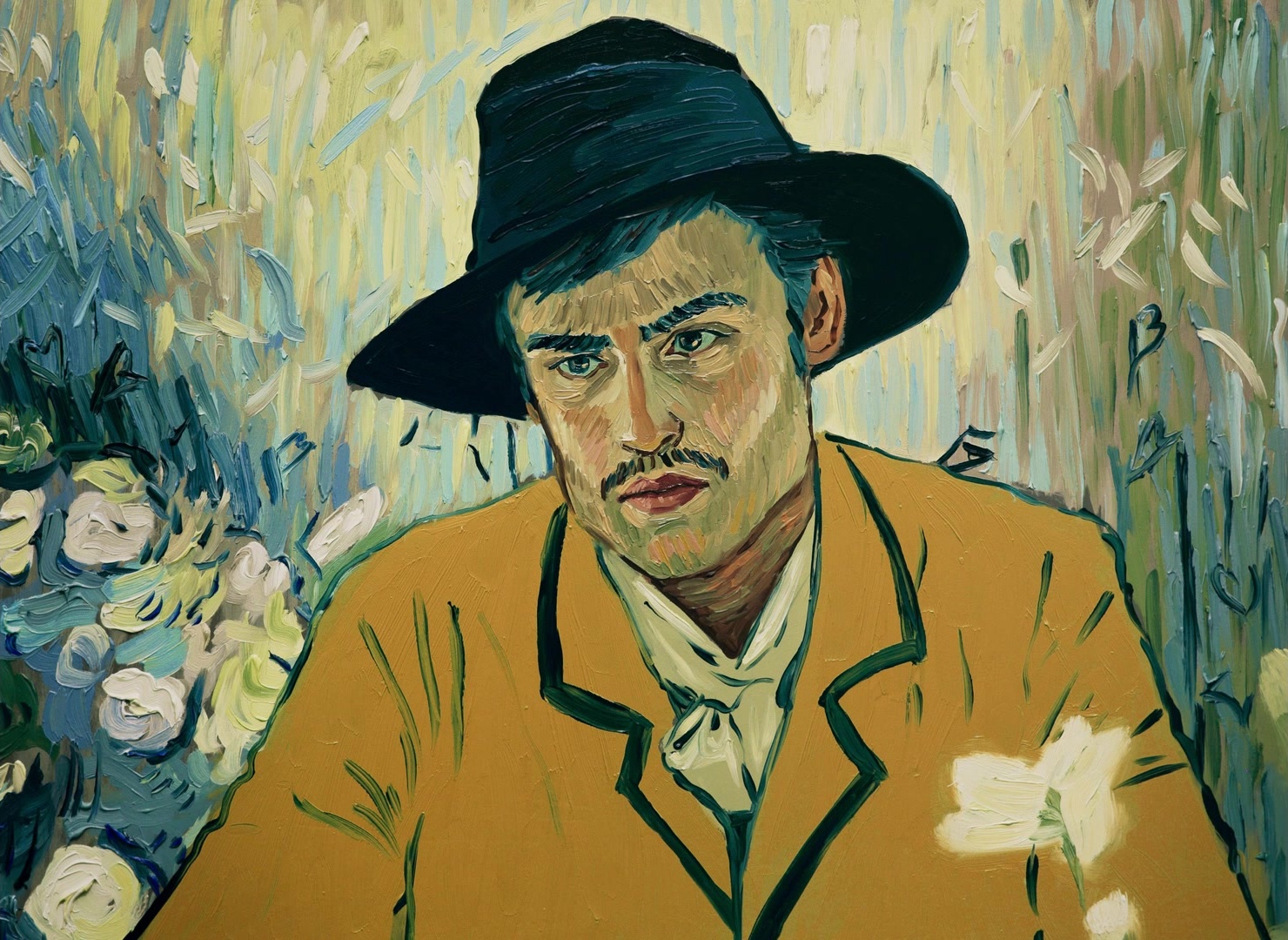 Loving Vincent (2017), close, 1.37:1 — film still