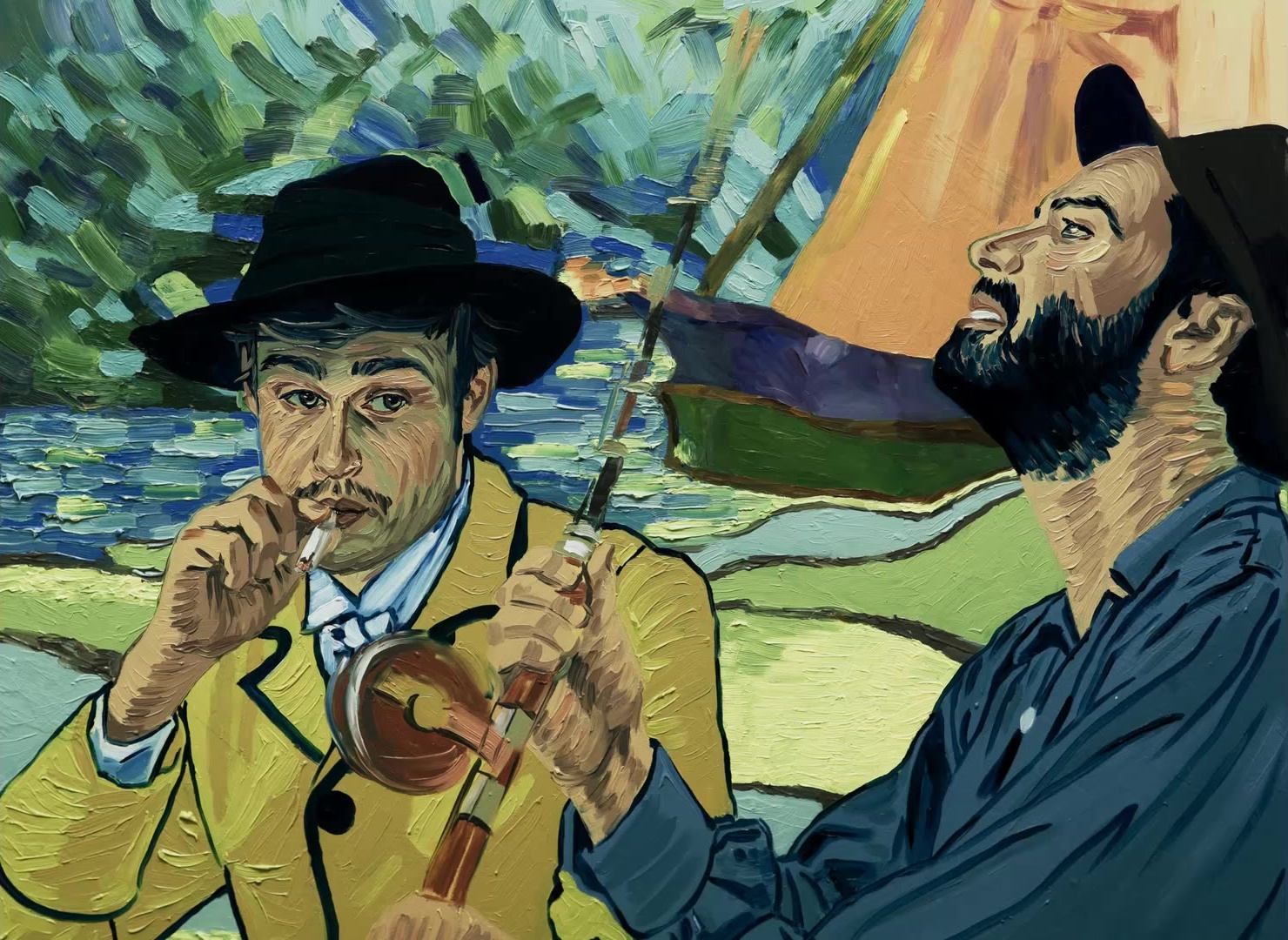 Loving Vincent (2017), wide, 1.37:1 — film still