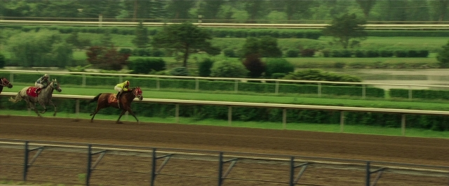 Frame from Lucky Number Slevin — horse, saddle, person