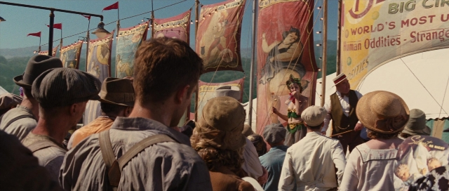 Frame from Water for Elephants — standing, person, human face