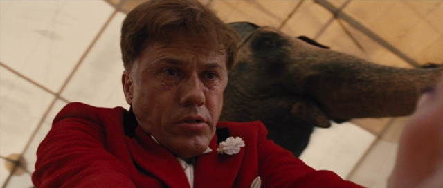 Medium shot frame from Water for Elephants — animal, dog, face