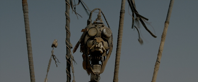 Wide shot frame from Mad Max: Fury Road — skull