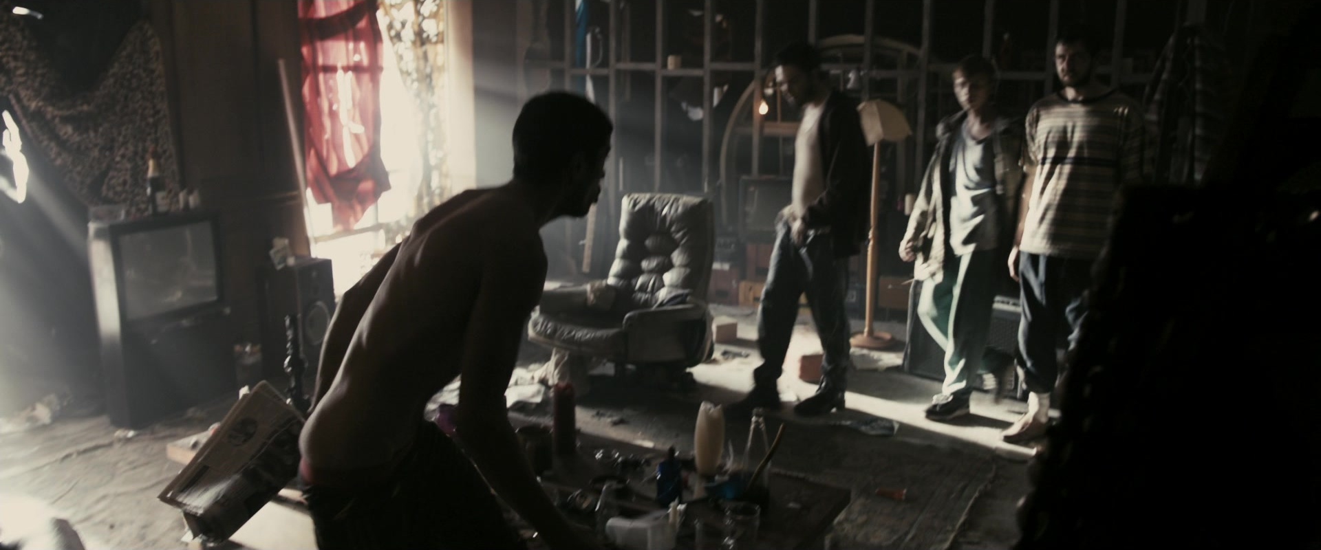 RocknRolla (2008), wide, 2.40:1 — film still