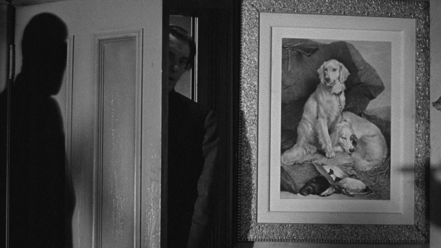 Medium shot frame from Foreign Correspondent — sitting, room, bed