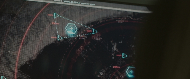 Wide shot frame from The Hunger Games: Mockingjay - Part 1 — television, running
