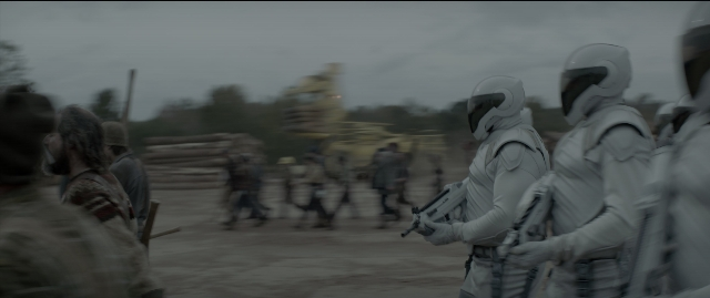 Wide shot frame from The Hunger Games: Mockingjay - Part 1 — person
