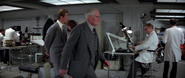 Wide shot frame from For Your Eyes Only — sitting, standing, walking