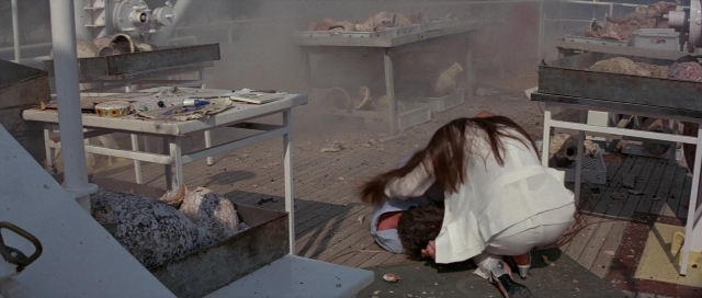 Frame from For Your Eyes Only — plate, table, smoke