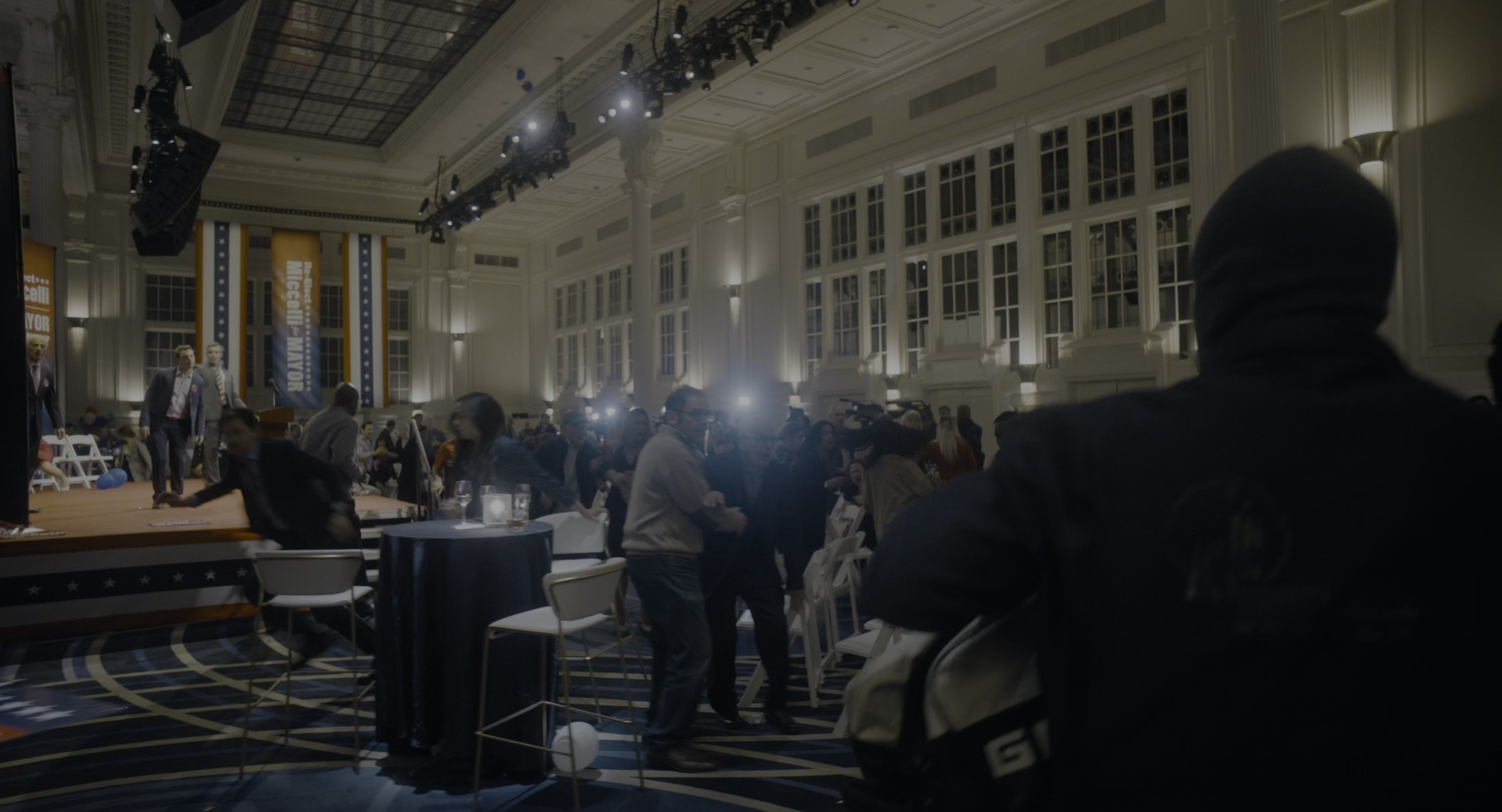 The Instigators (2024), wide, 1.85:1 — film still