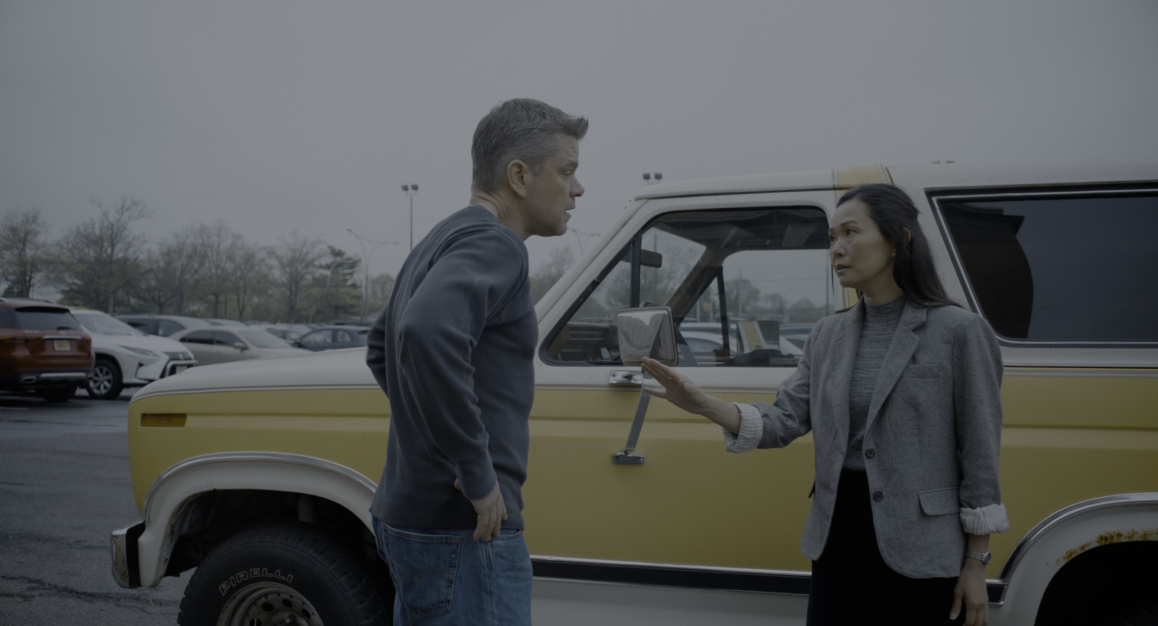 The Instigators (2024), wide, 1.85:1 — film still