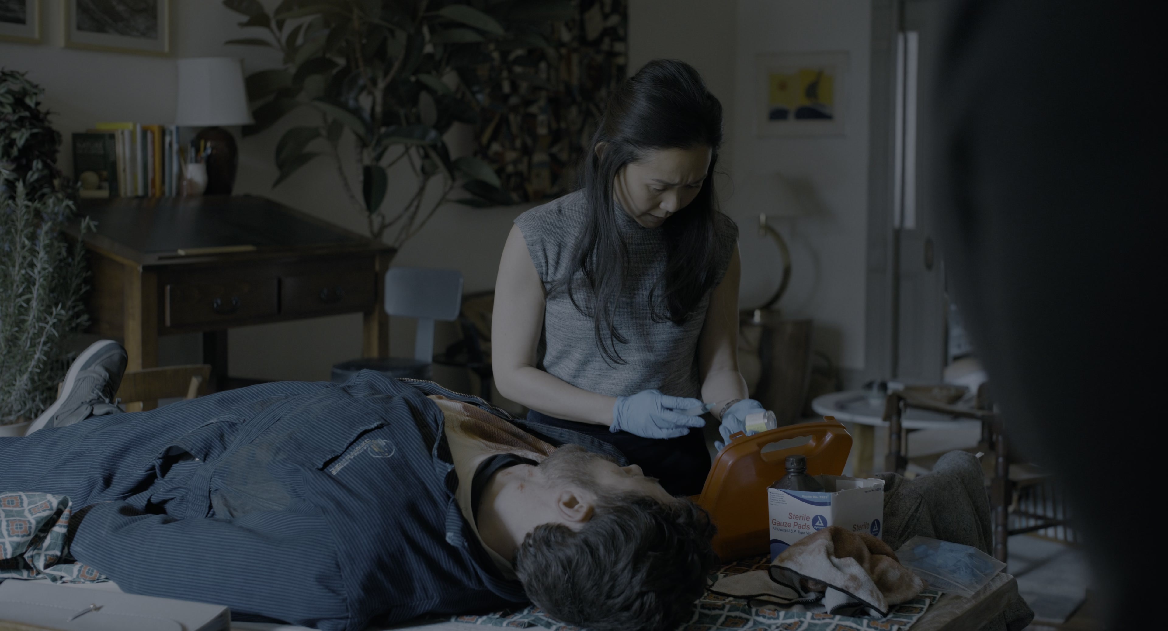 The Instigators (2024), wide, 1.85:1 — film still