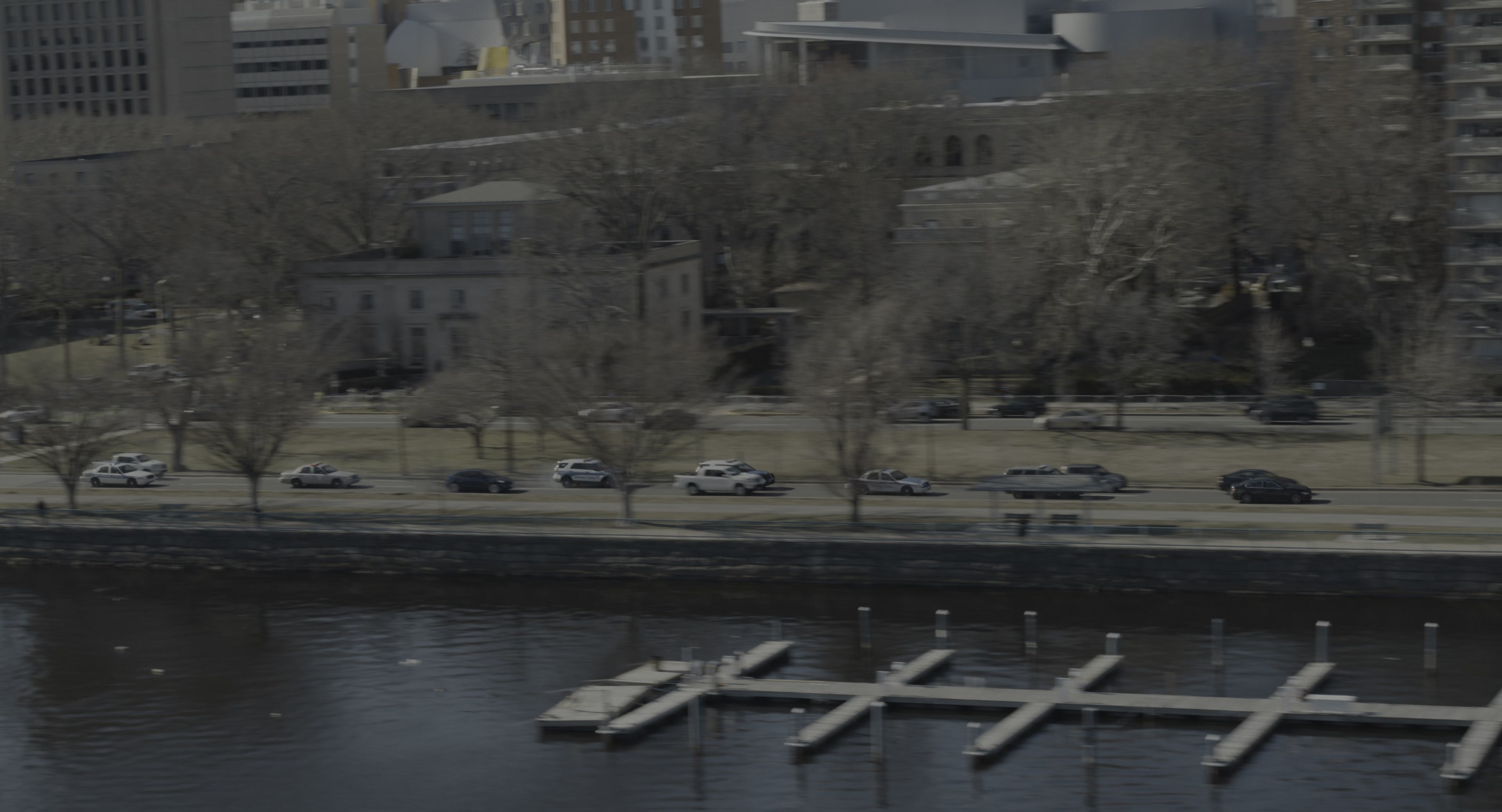 The Instigators (2024), wide, 1.85:1 — film still