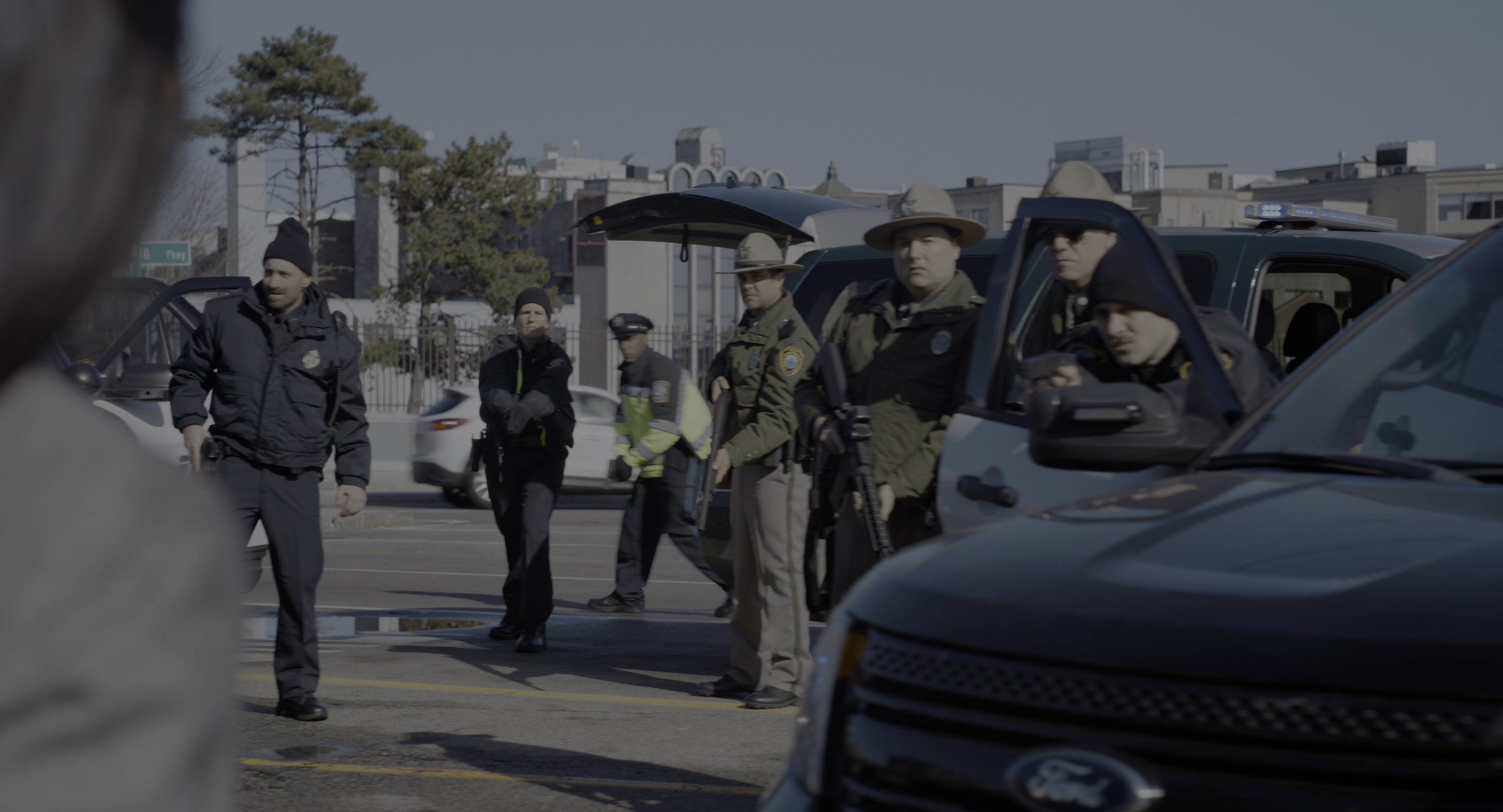 The Instigators (2024), wide, 1.85:1 — film still