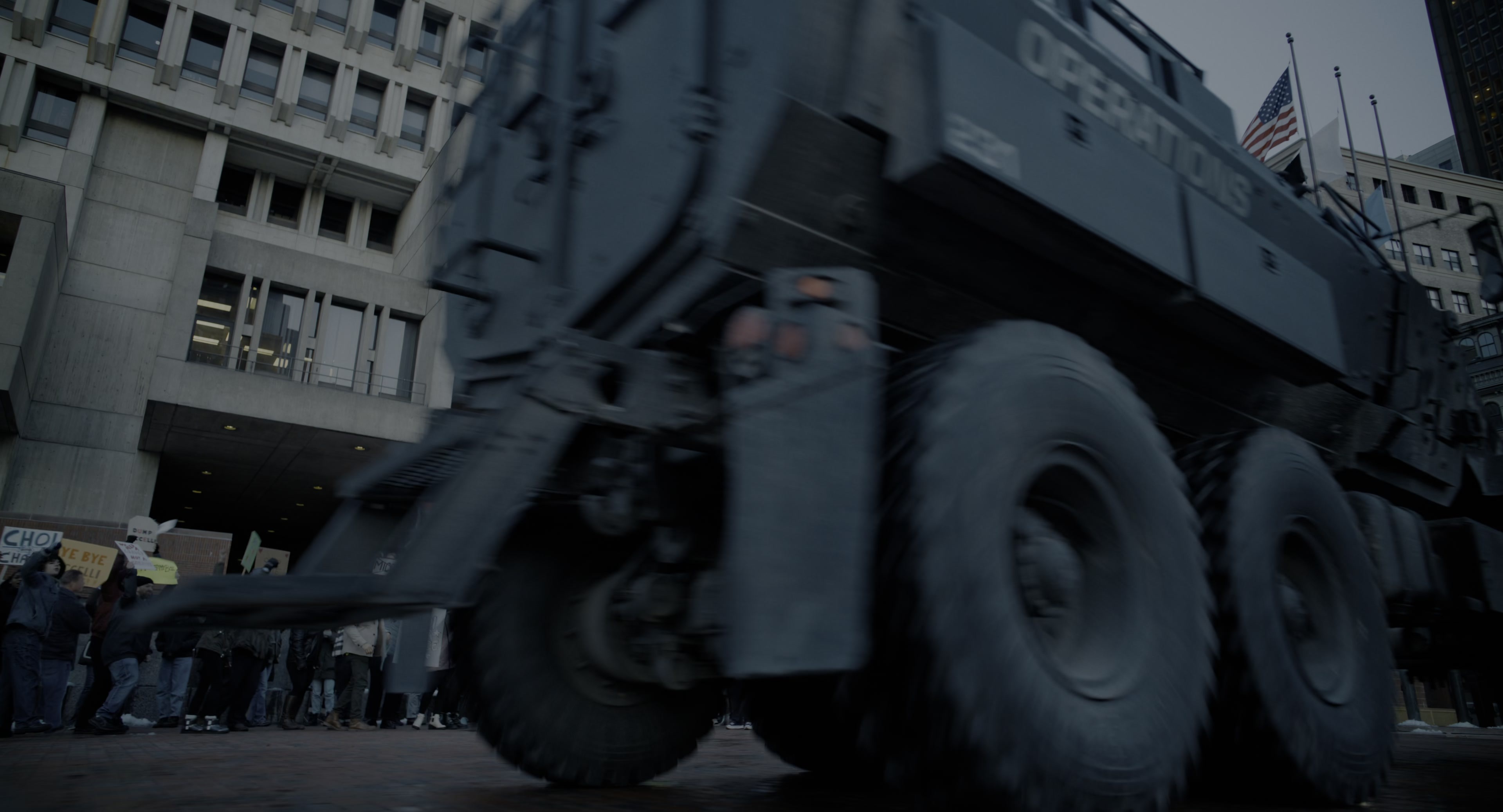 The Instigators (2024), wide, 1.85:1 — film still