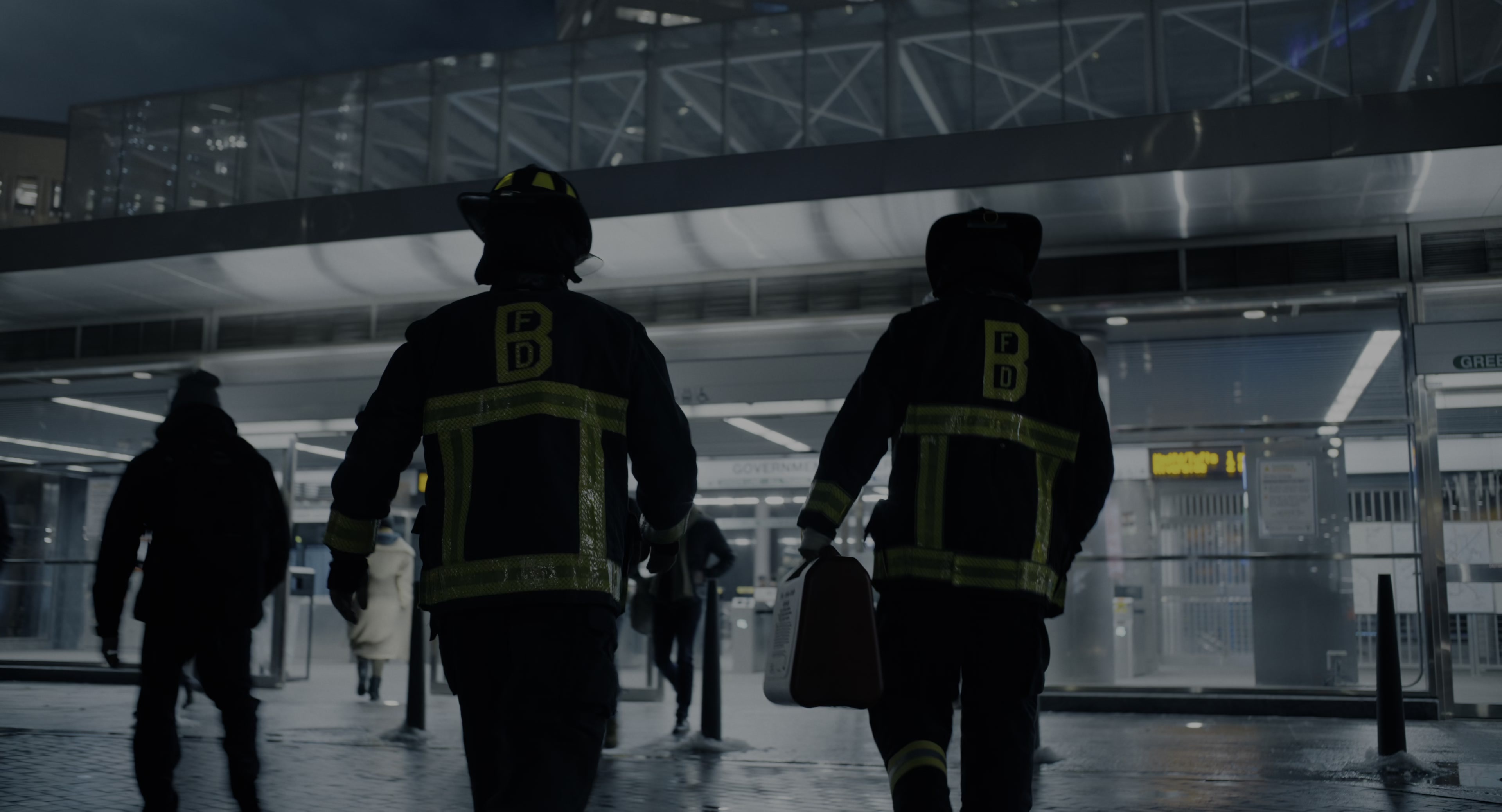 The Instigators (2024), wide, 1.85:1 — film still