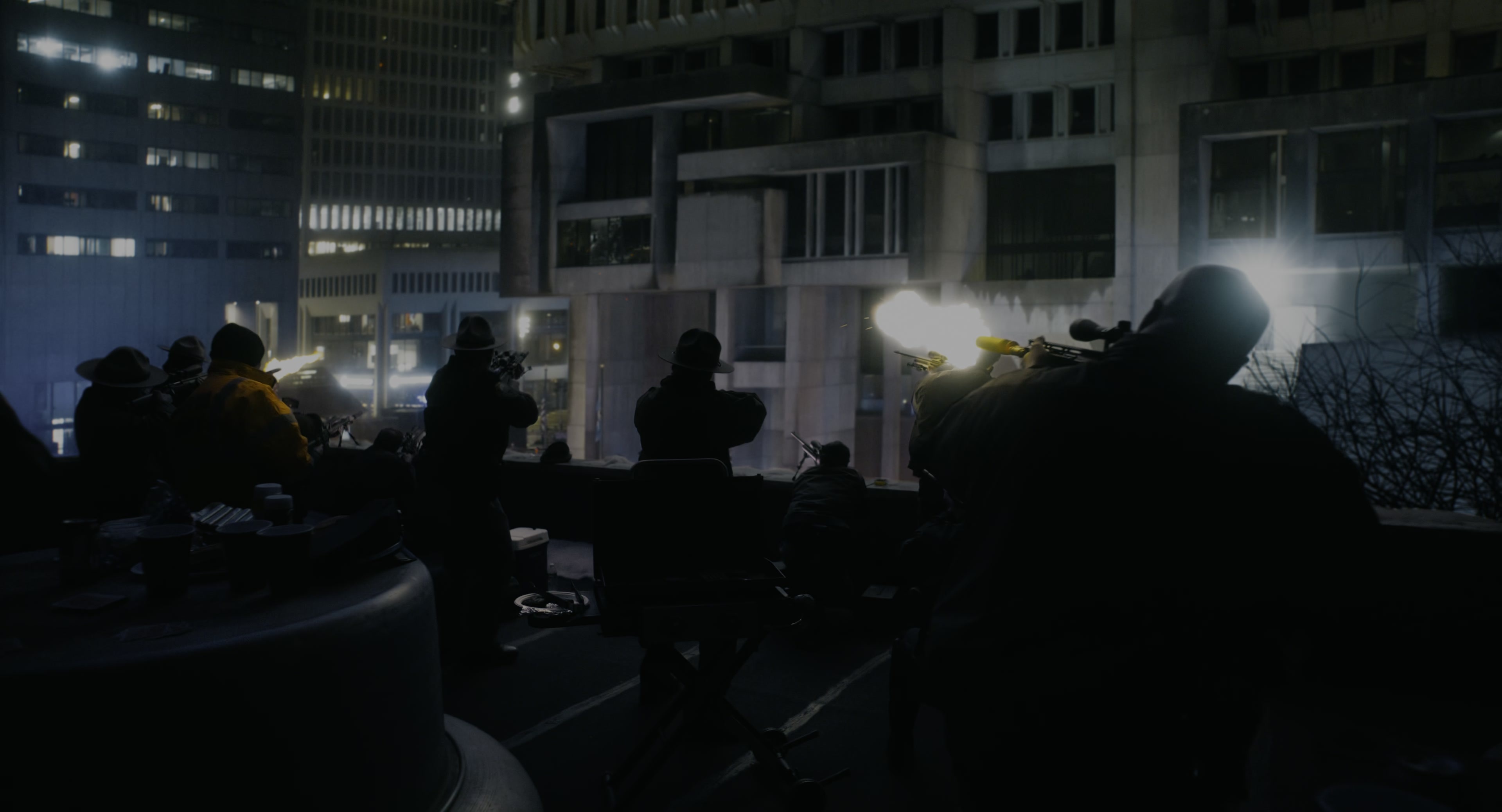 The Instigators (2024), wide, 1.85:1 — film still