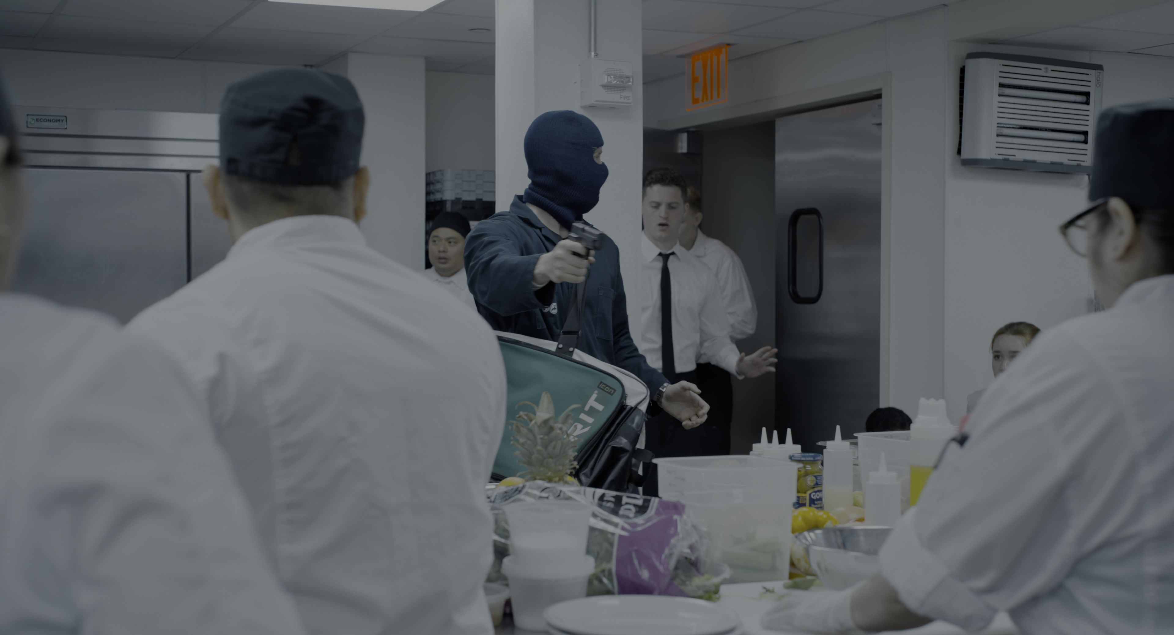 The Instigators (2024), wide, 1.85:1 — film still