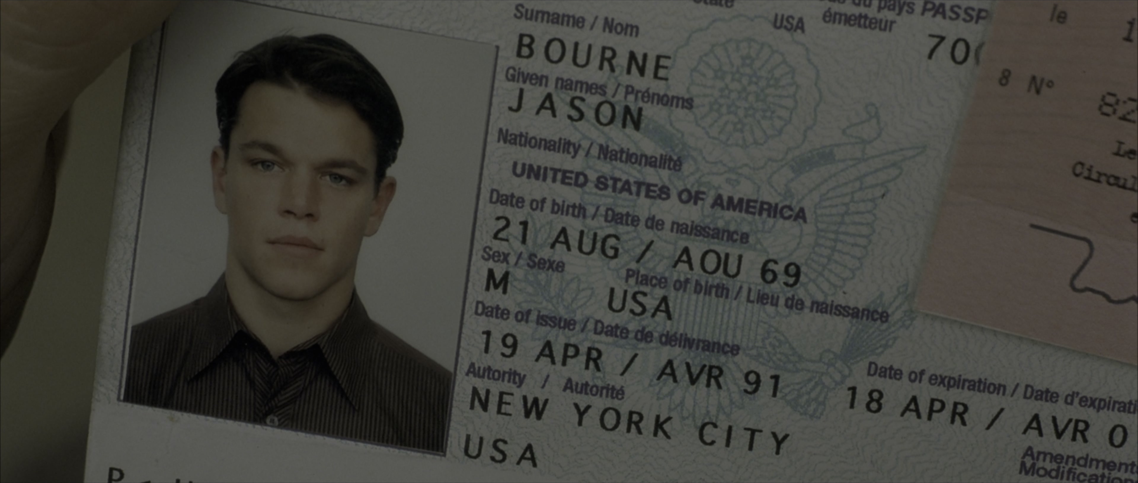 The Bourne Identity (2002), medium, 2.35:1 — film still