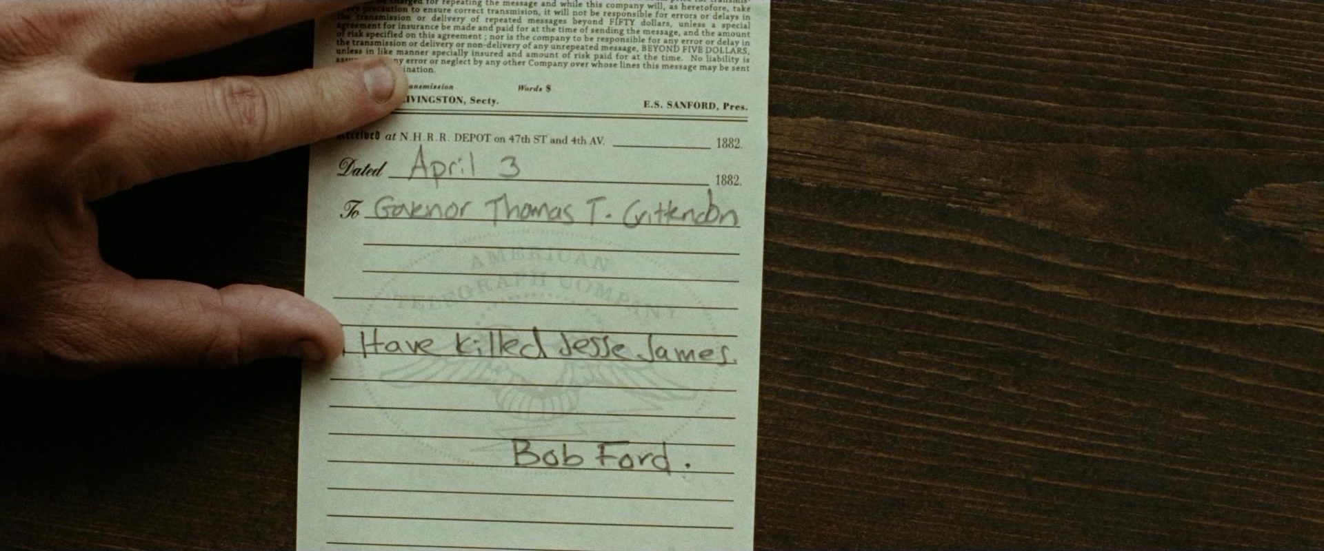 The Assassination of Jesse James by the Coward Robert Ford (2007), wide, 2.40:1 — film still