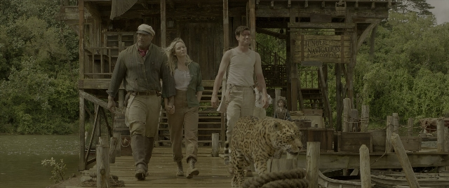 Wide shot frame from Jungle Cruise — walking, hat, shirt