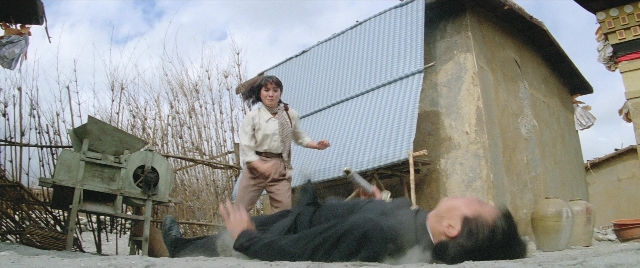 Wide shot frame from Zhong hua zhan shi — standing, hat, hand