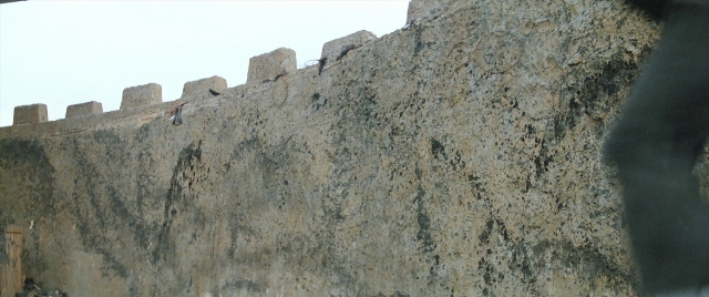 Wide shot frame from Zhong hua zhan shi — castle