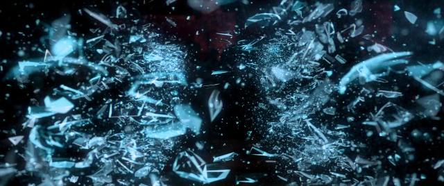 Wide shot frame from Need for Speed — glass, fountain, window