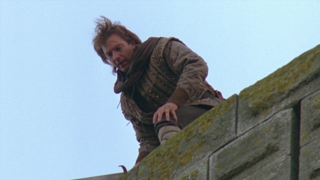 Wide shot frame from Robin Hood: Prince of Thieves — beard, face, hair