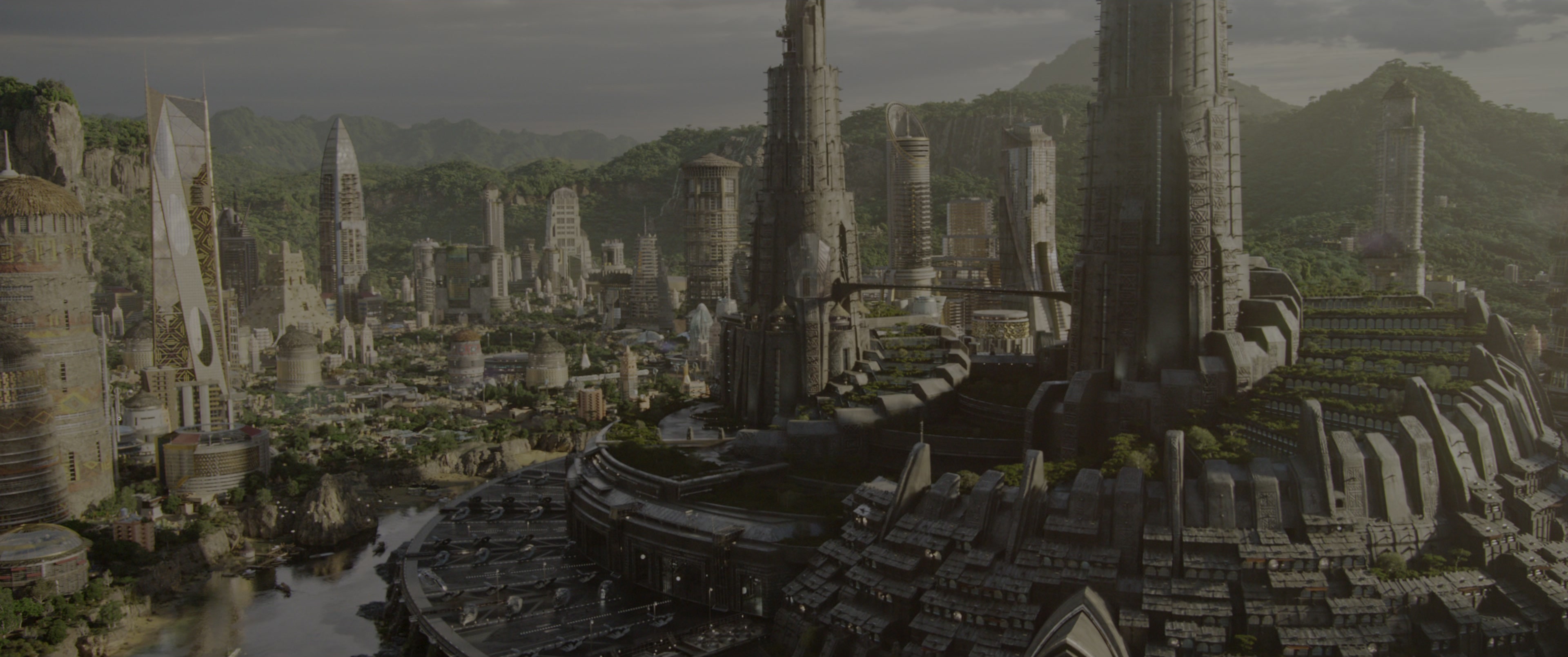 Black Panther (2018), wide, 2.39:1 — film still