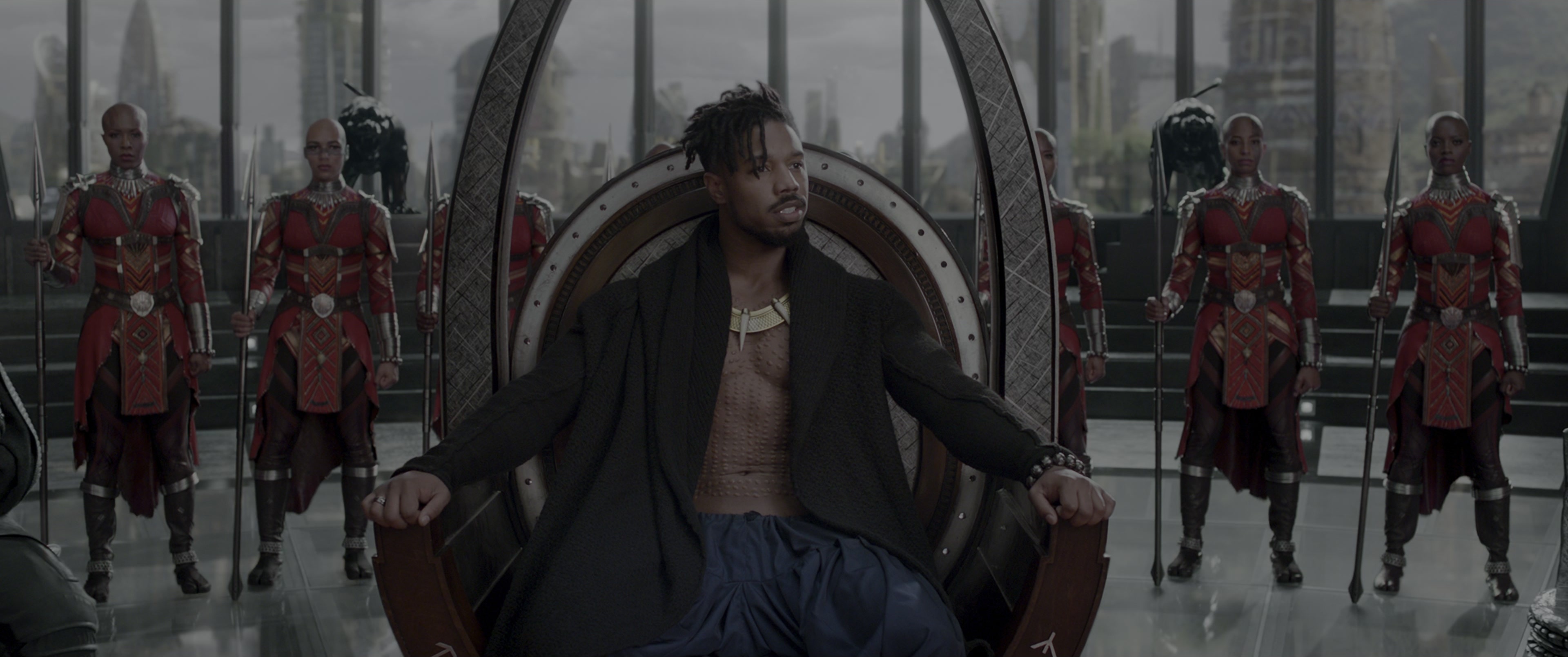 Black Panther (2018), wide, 2.39:1 — film still