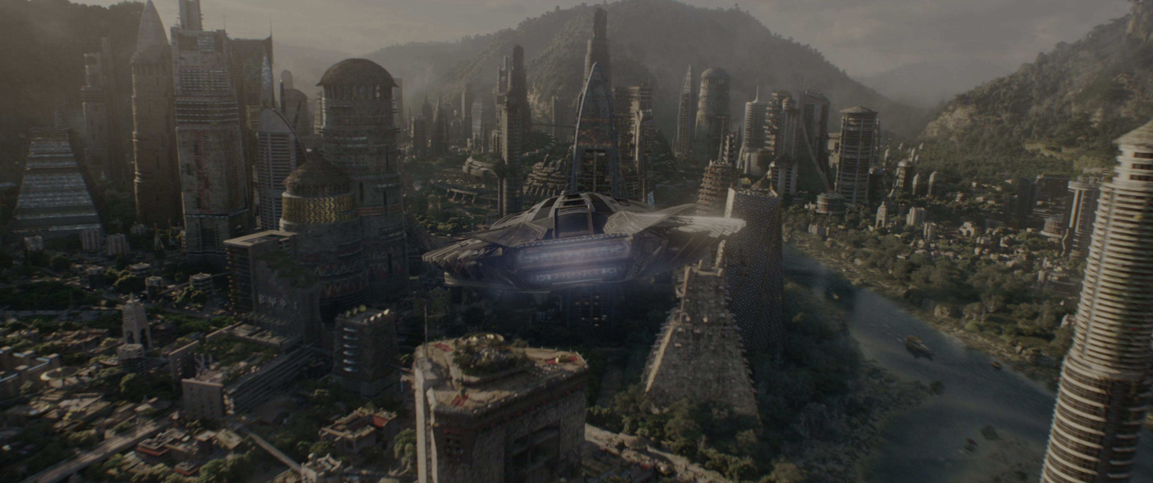 Black Panther (2018), wide, 2.39:1 — film still