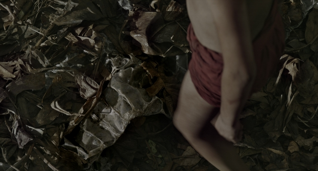 Wide shot frame from The Jungle Book — standing, bed, dress