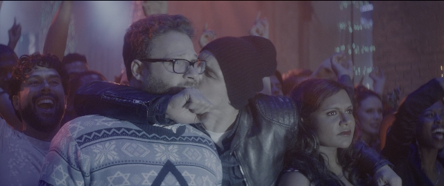 Medium shot frame from The Night Before — room, hair, person