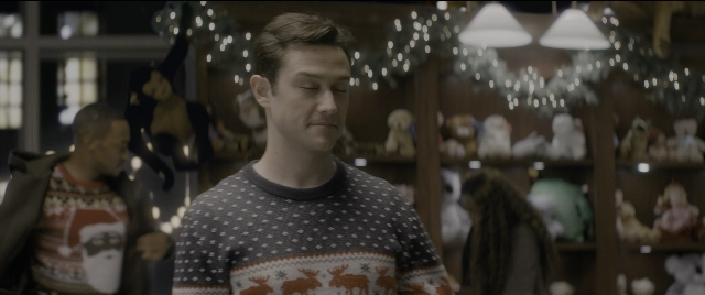 Wide shot frame from The Night Before — standing, face, hair