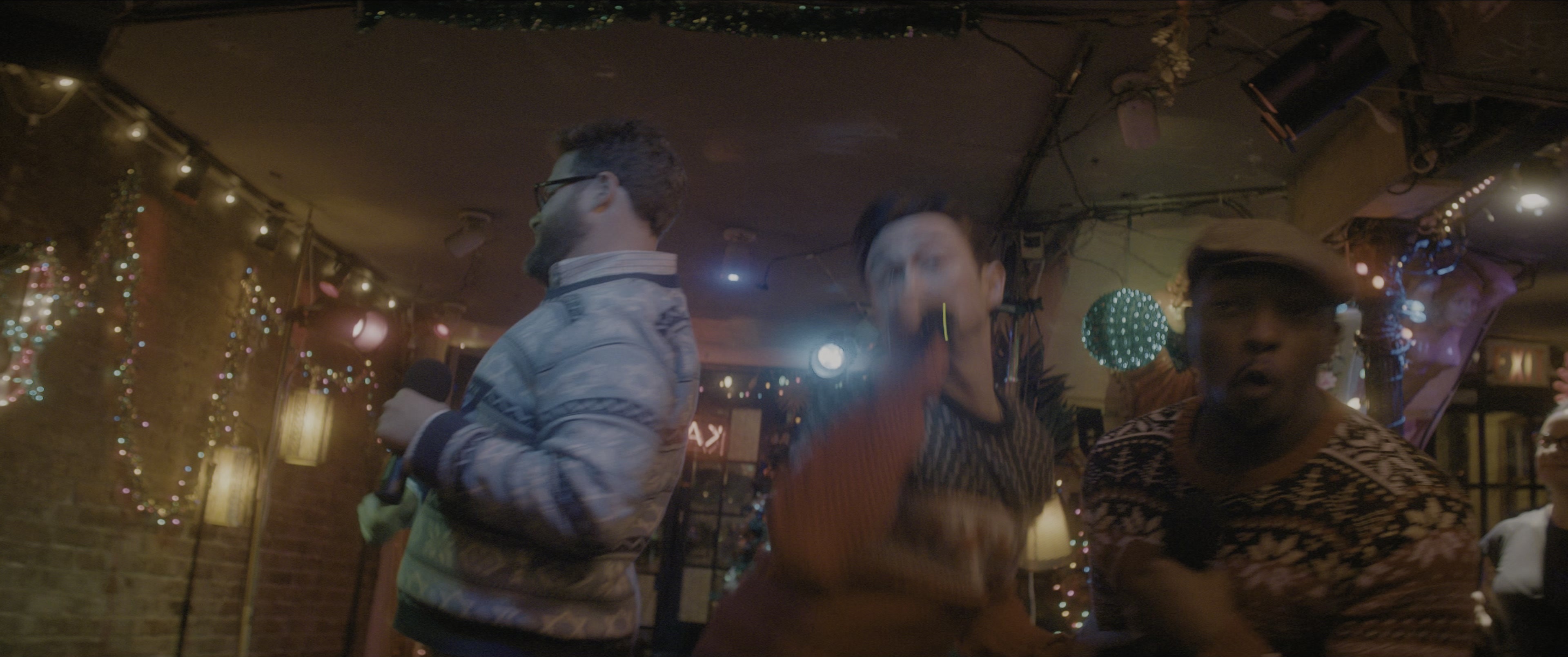The Night Before (2015), wide, 2.39:1 — film still