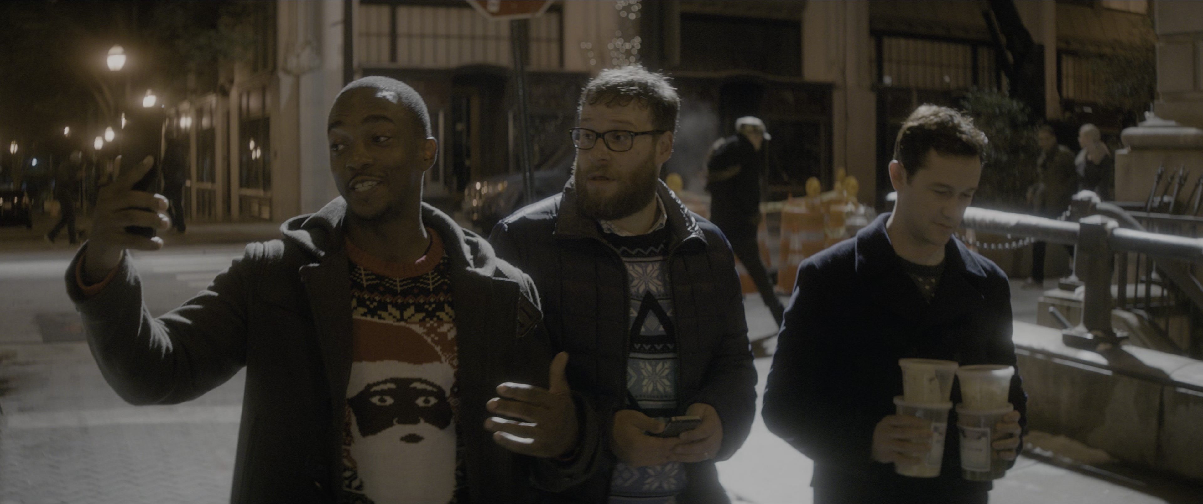The Night Before (2015), wide, 2.39:1 — film still