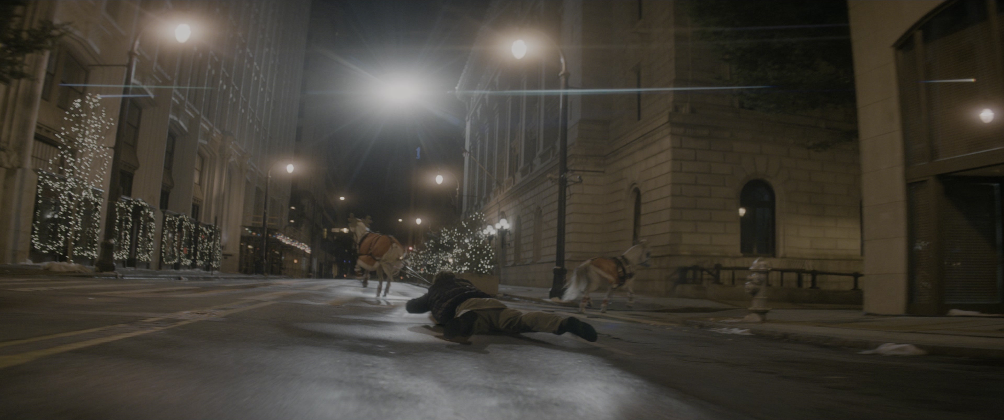 The Night Before (2015), wide, 2.39:1 — film still