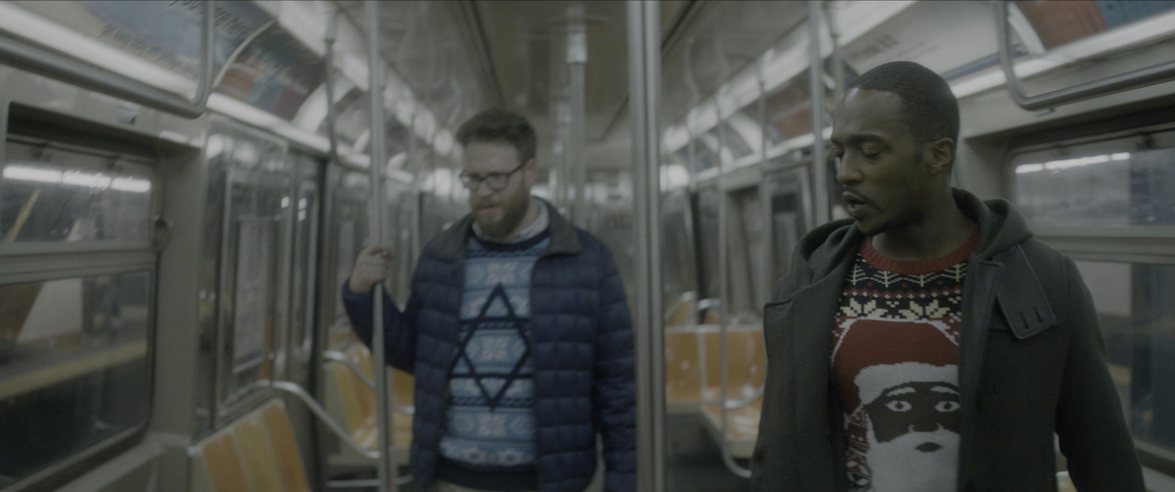 The Night Before (2015), wide, 2.39:1 — film still