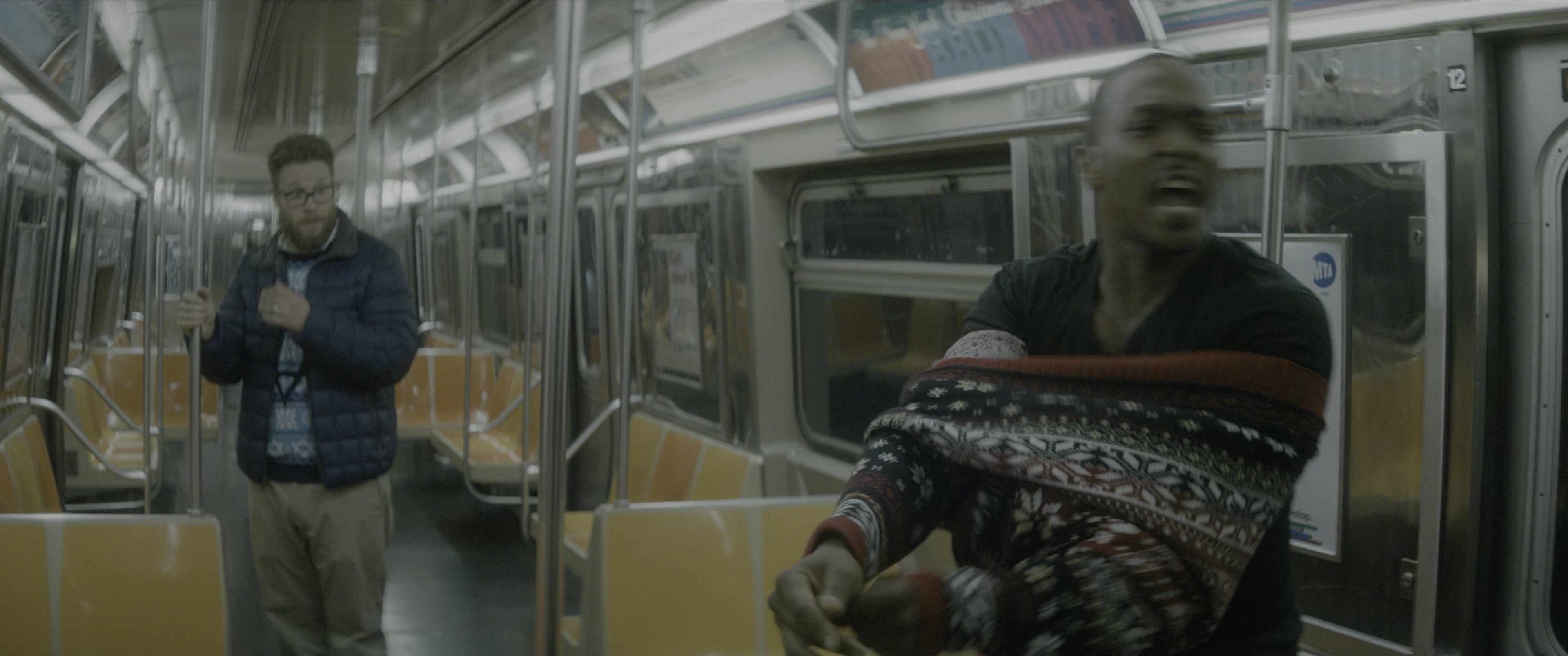 The Night Before (2015), wide, 2.39:1 — film still