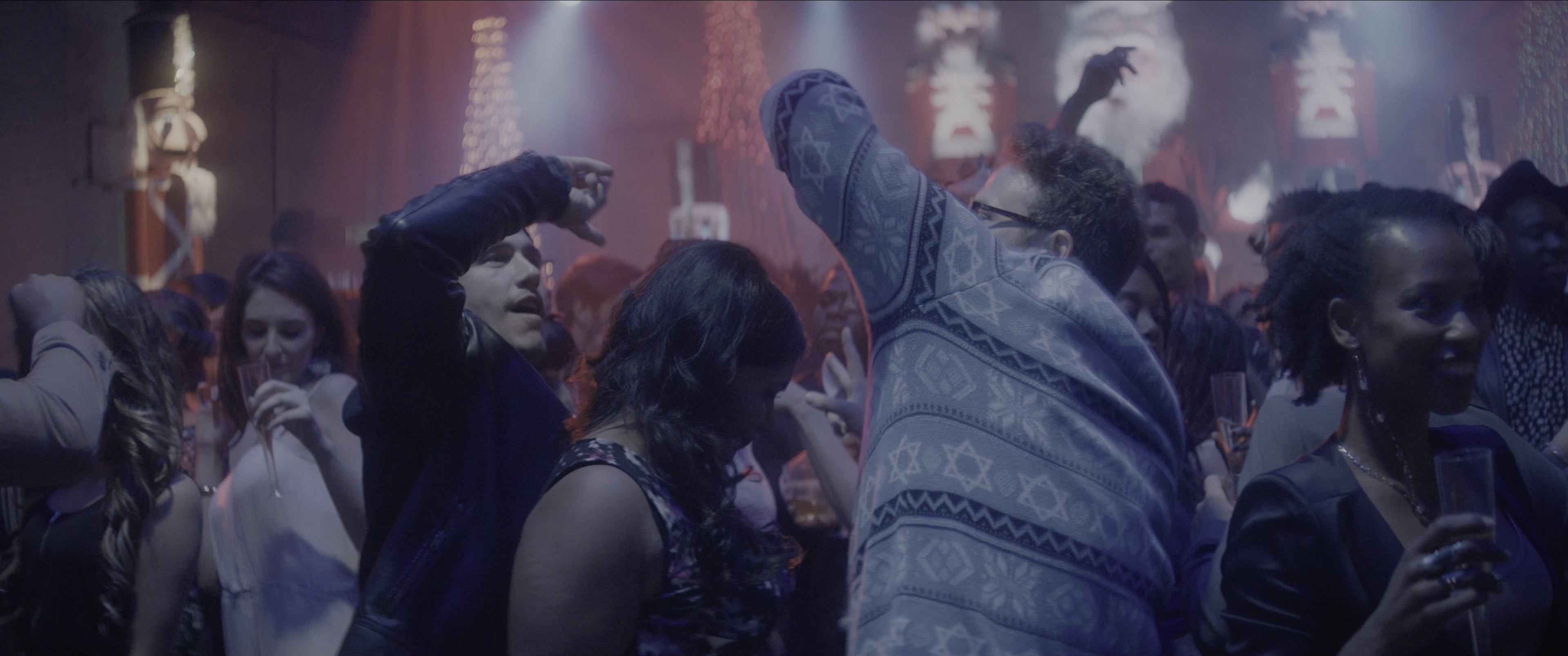 The Night Before (2015), wide, 2.39:1 — film still