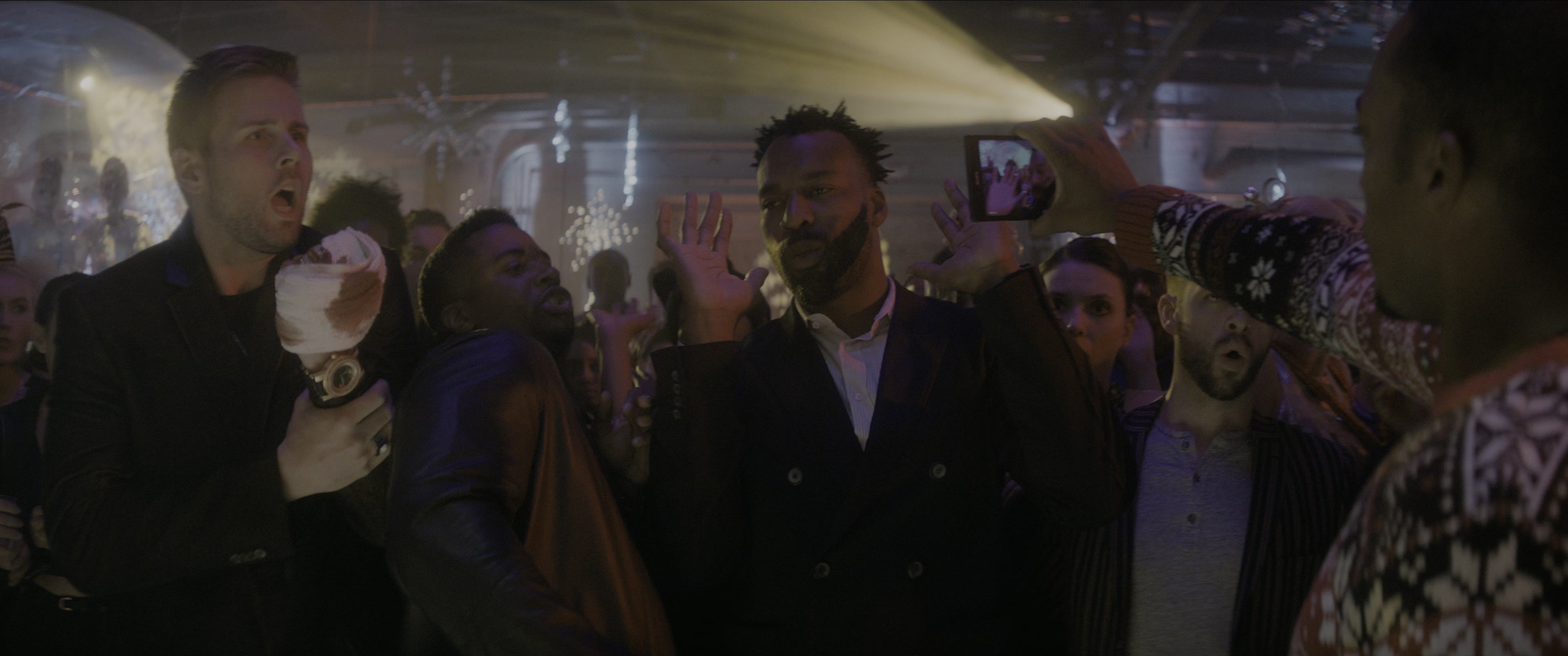 The Night Before (2015), wide, 2.39:1 — film still