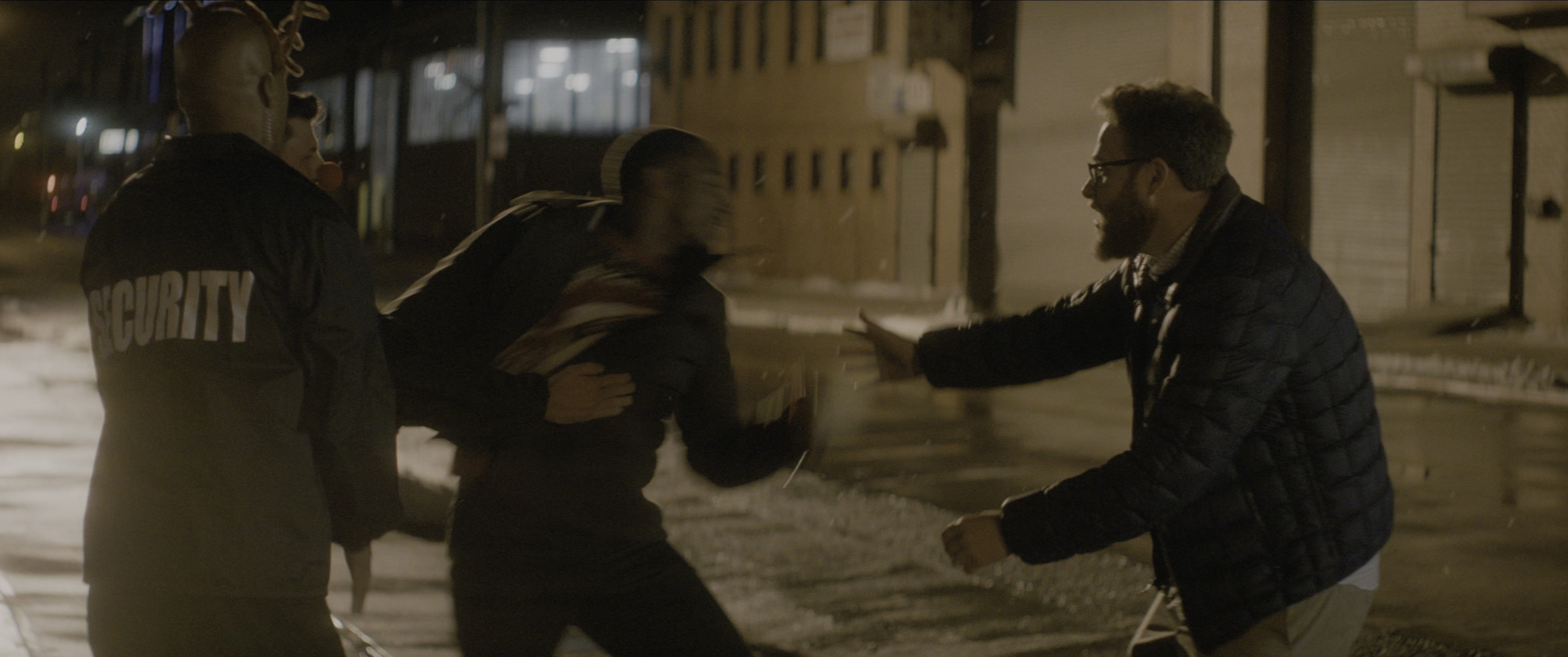 The Night Before (2015), wide, 2.39:1 — film still
