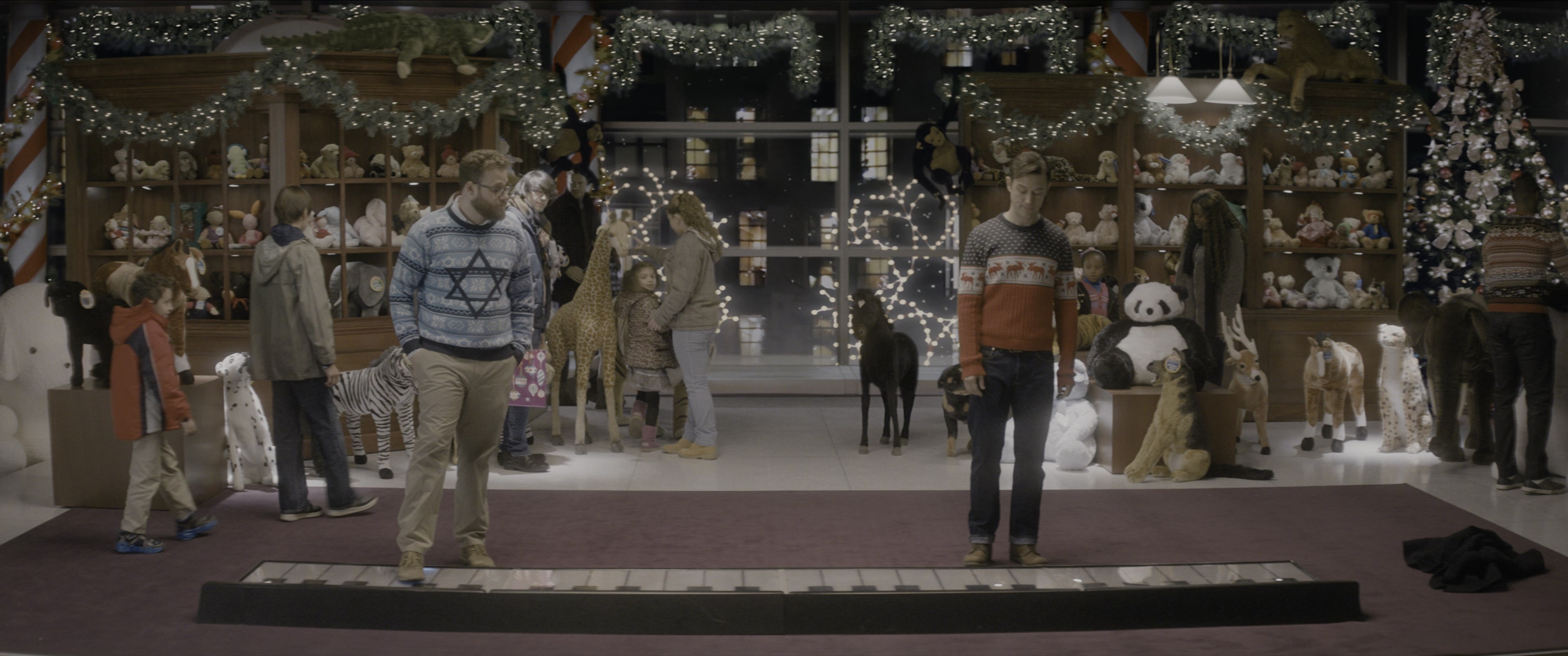 The Night Before (2015), wide, 2.39:1 — film still